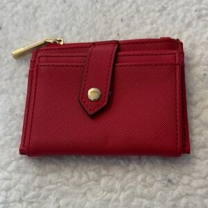 Anne Klein Red Wallet with Gold Accents